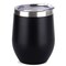 SUNWILL Vacuum Insulated Wine Tumbler with Lid  Black   Stemless Stainless Steel Insulated Wine Glass 12oz  Double Wall Durable Coffee Mug  for Champaign  Cocktail  Beer  Office use