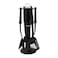 Tefal Zahran Nylon Utensils Set - 5 Pieces + Stand - Black