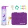 Eazy Kids 6 &amp; 4 Convertible Bento Lunch Box w/ 550ml Double Wall Water Bottle and Spoon Fork Set - Glitter Purple