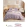 Luna Home Washable Cotton 6 Piece King Size Duvet Cover Plain Design, Plain Lavender Color