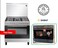 La Modano Gas Cooker Inox 90Cm 5 Gas Burners FFD Auto Ignition Rotisserie  Model LMC901GG
