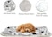 Dog blanket with cute print design, Ultra-soft pet sleeping blanket for small and medium pets, Reversible fleece blanket, Machine washable dog mat, Warm pet blanket 58 cm (Grey)