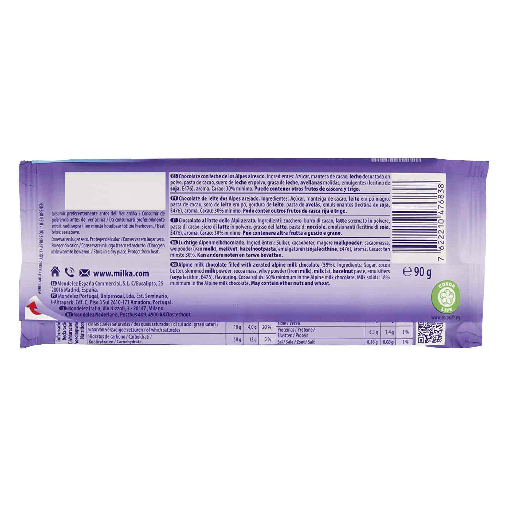 Milka Chocolate Bubbly 90 Gram product thumbnail 3