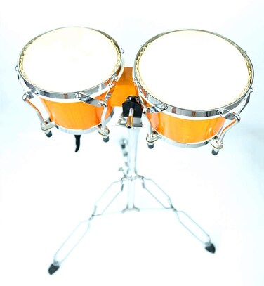 Mike Music Set with Tuning Key and adjust Bango stand(Mike Music 6&quot; and 8&quot;with Stand, yellow)