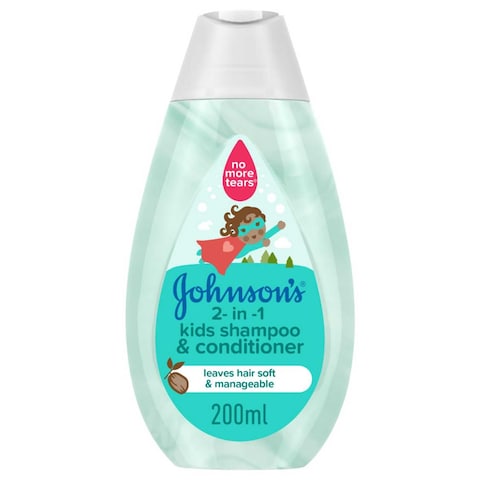 Buy Johnsons 2-in-1 Kids Shampoo  Conditioner 200ml in UAE