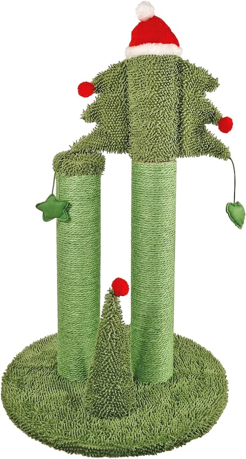 Cat Scratching Posts, Christmas Tree Shaped Scratching Posts, Cat Play, Natural Scratching, Cozy Cat Scratching, Green Color, 78 cm height