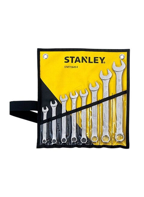 8-Piece Combination Wrench Set Silver