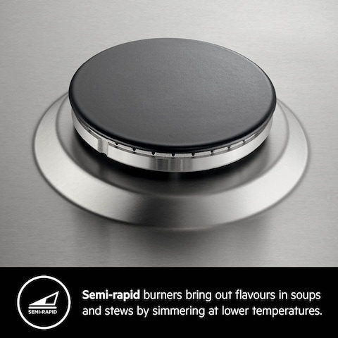AEG Gas Hob Built-In, 90cm, 5 Burner, Stainless Steel, HGB95520YM, Made In Italy (1 Year Warranty)
