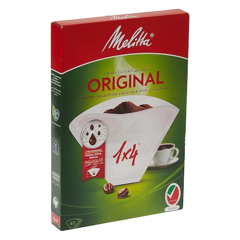 Melitta Original White Filter Paper Coffee 40 Pieces