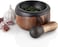 Adhoc Mo20 Crush Pestle &amp; Mortar, Cast Iron/Acacia Wood, Spice Grinder/Herb Grinder, (H)75mm X (D)130mm, Brown/Black