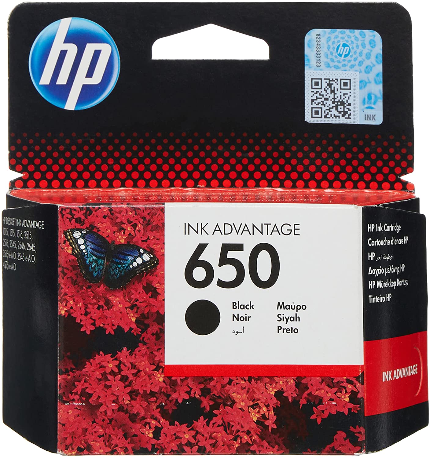 HP Original Ink Cz101Ae, HP 650, Black, 360P, 6,5Ml, HP Deskjet Ink Advantage 2515Aio,3515E-Ai0,3545,4515