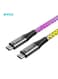 BWOO 65W RGB Light Fast Charging Type-C to Type-C USB Cable for Mobile Phones