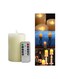 Generic Set Of 2 Flameless LED Candle Light With Remote Control Ivory 3X5Centimeter