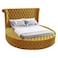 In House Lotus Velvet Bed Frame - Queen - 200x160 cm - Gold