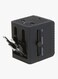Generic 2-Port Worldwide Universal Travel USB Adapter Black