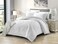 Comfy 6-Pcs Luxurious Modern Design King Size Comforter Set-Off White