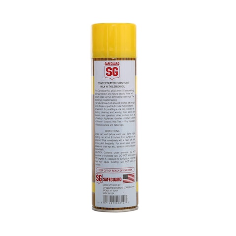 Safeguard Furniture Wax With Lemon Oil 255g