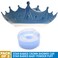 Star Babies - Adjustable Crown Kids Shower Cap With Kids Powder Puff - Pack of 2 - Blue