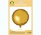 Party Time 1pc 18&quot; Shiny Gold Round Shaped Foil Mylar Balloons For Mother&#39;s Day, Wedding Decoration &amp; Engagement - Birthday Party Supplies