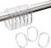 Lavish 12 Pcs Shower Curtain Rings Plastic Shower Curtain Hooks For Bathroom Shower Rod - Clear