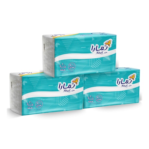 Tamara Facial Tissues - 500 Tissues - 3 Pieces