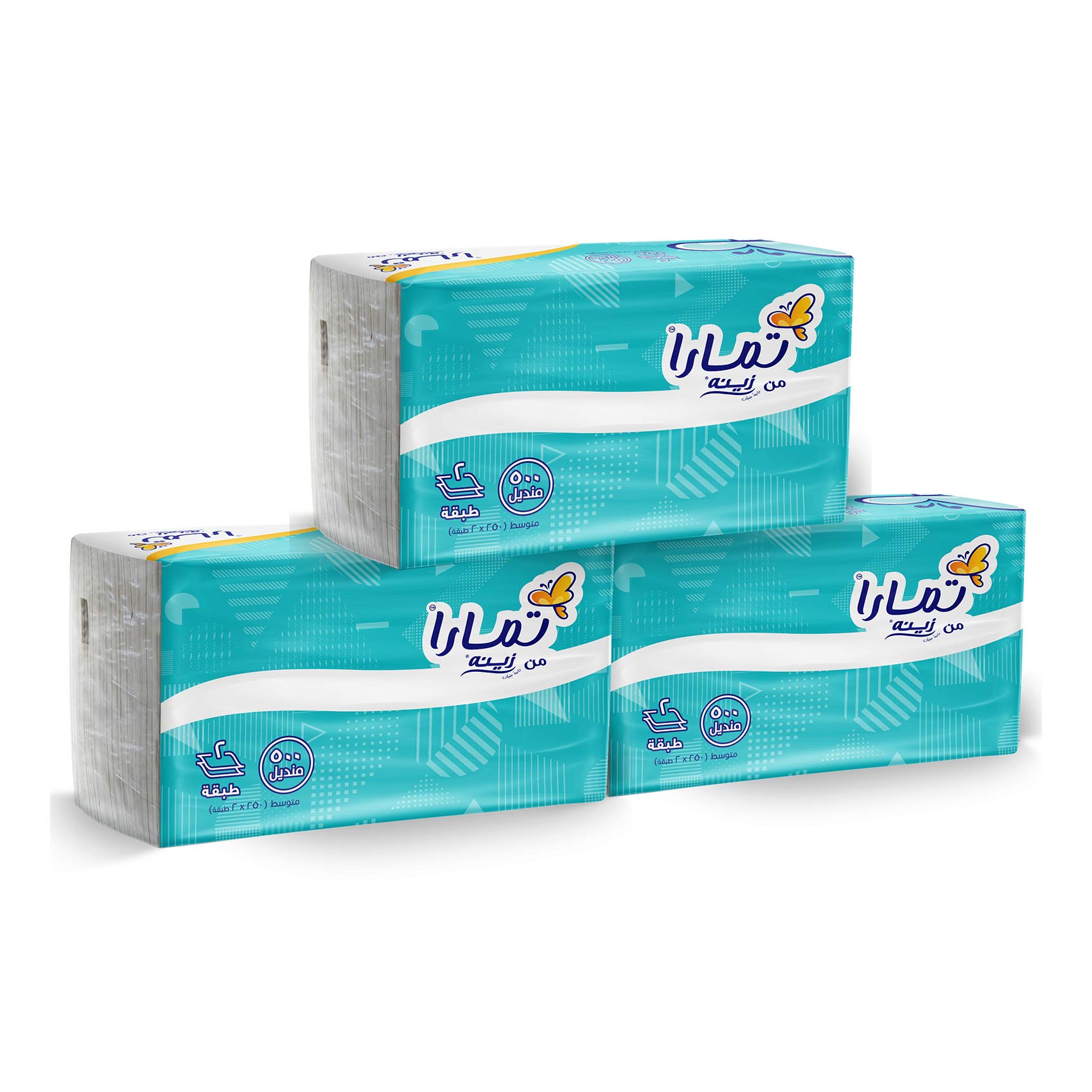 Tamara Facial Tissues - 500 Tissues - 3 Pieces