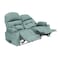 In House Velvet Double Cinematic Recliner Chair With Cups Holder - Light Turquoise - NZ80