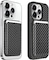 Monocarbon Real Carbon Fiber Magnetic Wallet [Magsafe Compatible] Card Holder For iPhone 14 iPhone 13 And iPhone 12 Series - Black