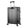 Cabinpro Lightweight Aluminum Frame Fashion Luggage Trolley Polycarbonate Hard Case Medium Checked Luggage with 4 Quite 360&deg; Double Wheels CP001 Black