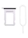 Generic Mobile Phone Sim Card Tray With Ring Eject Pin Key For Iphone 7 Silver