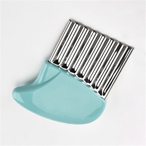 Sanbo-Wavy Cut Potato Slicer Green/Silver 11x8centimeter