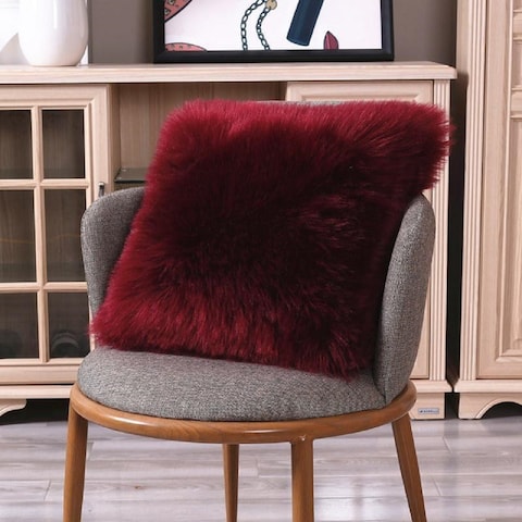Comfy Faux fur Cushion Set - Maroon