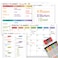 ESSEN Whiteboard Magnetic Monthly Weekly Daily Meal Calendar Planner for Fridge - Set of 4 Planners, 8 Markers, 1 Whietboard Eraser