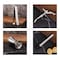 9pcs/Set Cotail Shaker Stainless Steel Bartender Tool Mixer with Stylish Bamboo Stand, Home Bartending Kit and Martini Cotail Shaker Set