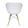 Jilphar Furniture Fiber Plastic Dining Room Chair with Armrest - White - JP1271B