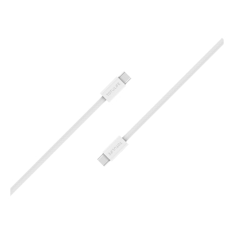 TotuLife PD USB-C Data Sync and Charging Cable White 2m 60W