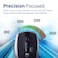 Promate Silent Wireless Mouse, Ergonomic Silent Click Optical 2.4GHz Cordless Mice with Adjustable 1600DPI, 6 Buttons with Forward/Back Button, USB Nano Receiver and 10m Working Distance, Breeze