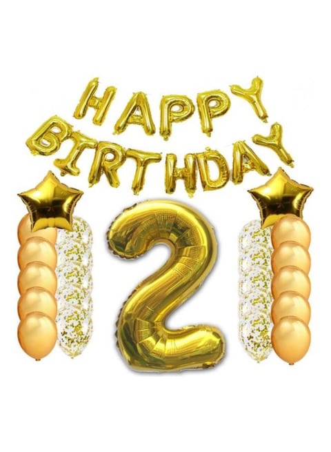 Party Time 39-Piece Decorative Birthday Party Foil Balloon Set