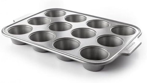 Atraux Non-Stick Muffin Cheesecake Pan, 12 Cup Carbon Steel Baking Tray For Oven