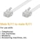 Dkurve Handmade Telephone Landline Extension Cord Cable Line Wire With Standard Rj-11 6P4C Plugs 20M