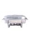 Rectangular Chafing Dish With Double Pan Grey 22.5x11.5x14centimeter