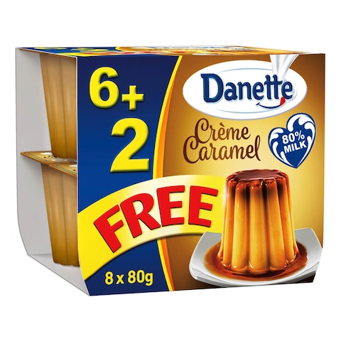 Danette Cream Caramel Dessert 80g Pack of 8