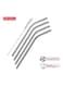 Generic 5-Piece Stainless Steel Straw Set Silver 8.4inch