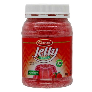 Clovers Jelly Crystal Strawberry Dessert Mix 400g