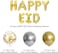 Party Time Happy Eid Decoration Balloon - Foil Balloon Banners, Silver and Gold Balloons with Gold Confetti Balloons - Ramadan Decorations Supplies (Silver and Gold)