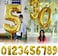 Markq 40 inch Number Balloons, Large Gold Foil Helium Balloons for Anniversary Wedding Birthday Party Decoration Supplies (Number 1)