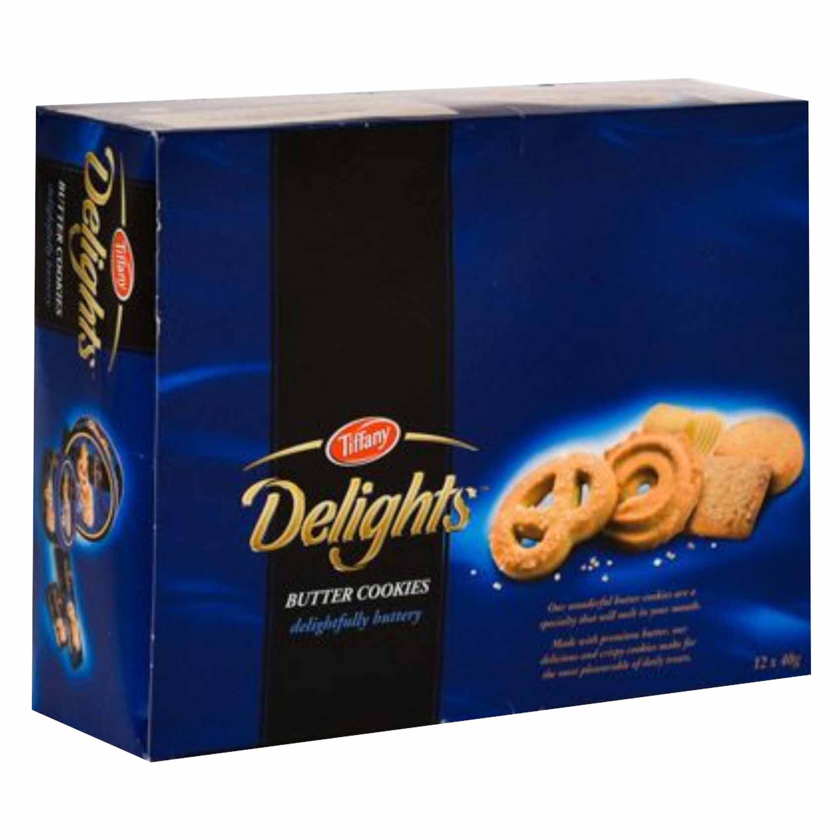 Tiffany, Delights, Butter Cookies, 40g x 12