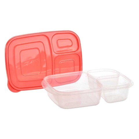 E.Z LOCK REC CONT 965ML 2PC SET RED