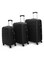 Senator Hardside 3 Piece Set of 4 Wheel Spinner Luggage Trolley in Black Color A207-3_BLK