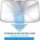 Car Front Windshield Sun Shade Foldable Umbrella Car Reflective Sunshade with Storage Pouch Fits Various Windshields Blocks UV Rays and Sun Heat Protection to Keep Your Vehicle Cool (L)